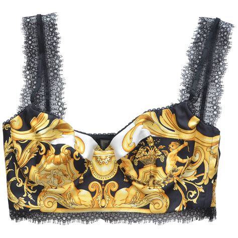 colorful versace bra top|Versace designer bras.